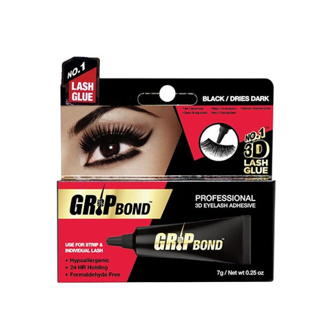 GRIP BOND 3D Eyelash Adhesive Black Tube 0.25oz by EBIN NEW YORK