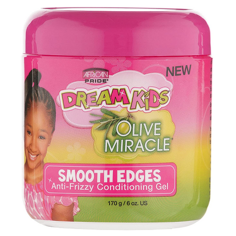DREAM KIDS Olive Miracle Smooth Edges Anti-Frizzy conditioning Gel 6oz by AFRICAN PRIDE