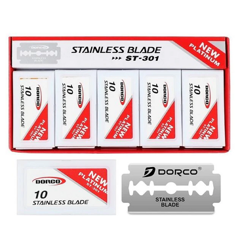 Dorco Stainless Double Edge Blades 10ct pack by ANNIE