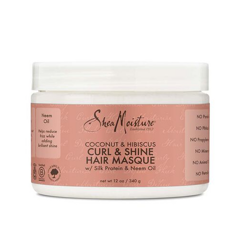Coconut & Hibiscus Curl & Shine Hair Masque 12oz by SHEA MOISTURE