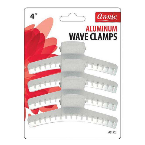 Aluminum Wave Clamps 4" 4ct by ANNIE