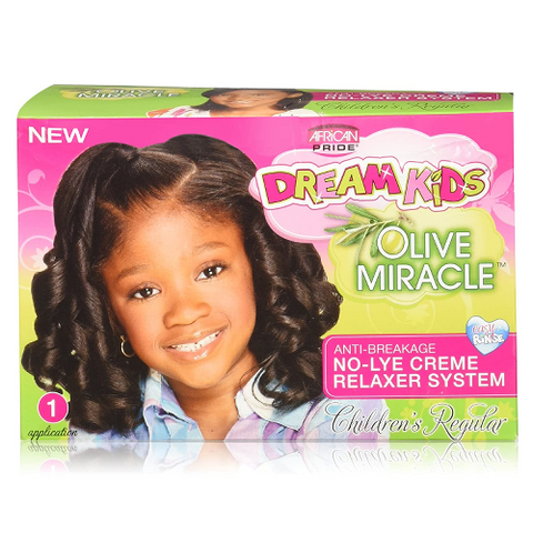 DREAM KIDS Olive Miracle No-Lye Creme Relaxer Kit - 1 App by AFRICAN PRIDE