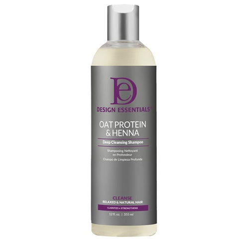 Oat Protein & Henna Deep Cleansing Shampoo 12oz by DESIGN ESSENTIALS