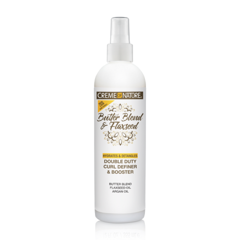 Butter Blend & Flaxseed Double Duty Curl Definer & Booster 12oz by CREME OF NATURE
