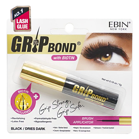 GRIP BOND Brush Eyelash Adhesive with Biotin by EBIN NEW YORK