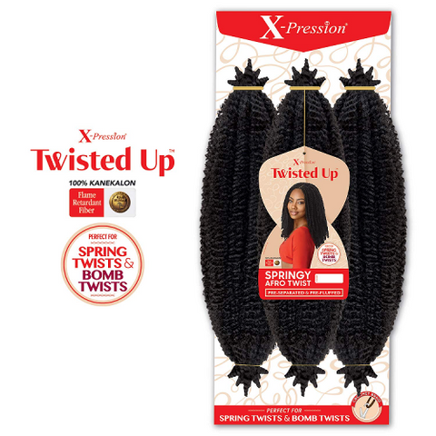X-Pression TWISTED UP 3X Springy Afro Twist Crochet Braid 16" by OUTRE
