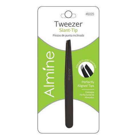 Almine Tweezer Slant-Tip Black by ANNIE