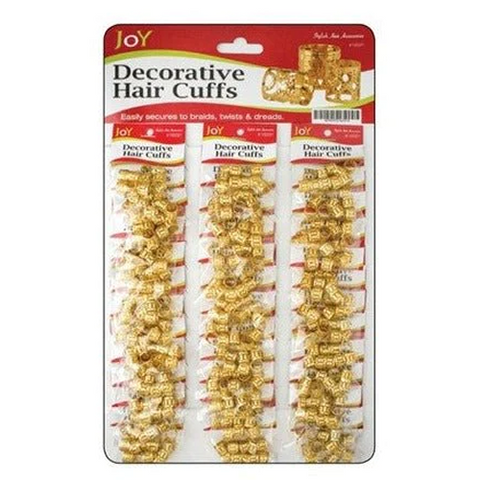 Gold Decorative Hair Cuffs for braids, Twists, Dreadlocks 10ct/pack by ANNIE