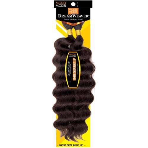 DreamWeaver 100% Human Hair Braids LOOSE DEEP BULK 18