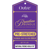 Purple Pack BRAZILIAN BUNDLE Pre-Stretched Natural French Bulk 18"-24" by OUTRE