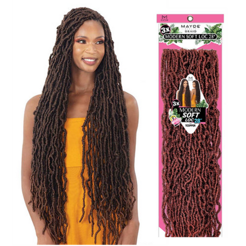 3X Modern Soft Loc 28" Crochet Braid by MAYDE BEAUTY