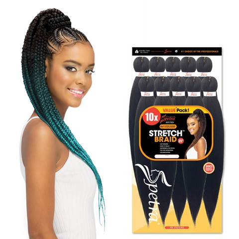 SPETRA STRETCH BRAID 25″ Pre-Stretched Braid 10Pack by VIVICA FOX COLLECTION