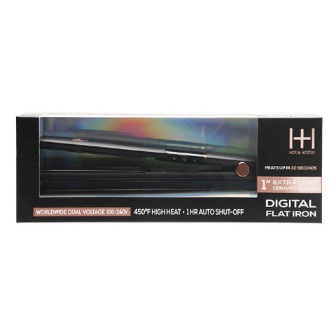 Hot & Hotter Extra Long Ceramic Digital Flat Iron 1" by ANNIE