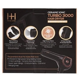 Hot & Hotter Ceramic Ionic Turbo 3000 Hair Dryer by ANNIE