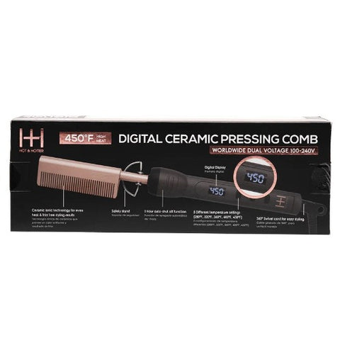 Hot & Hotter Digital Electrical Ceramic Pressing Hot Comb by ANNIE