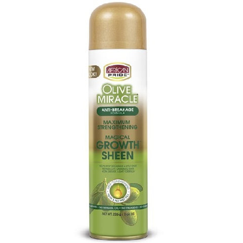 OLIVE MIRACLE Magic Growth Sheen 8oz by AFRICAN PRIDE