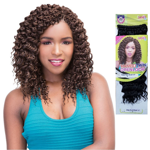 MAMBO OPEN LOOP Crochet Braid - Deep Twist 12" by JANET COLLECTION