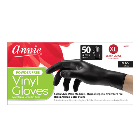 Black Vinyl Gloves - Extra Large 50ct by ANNIE