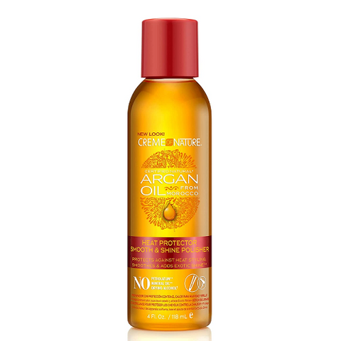 Argan Oil Heat Protector Gloss & Shine Polisher 4oz by CREME OF NATURE