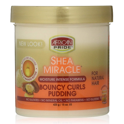 SHEA MIRACLE Bouncy Curls Pudding 15oz by AFRICAN PRIDE
