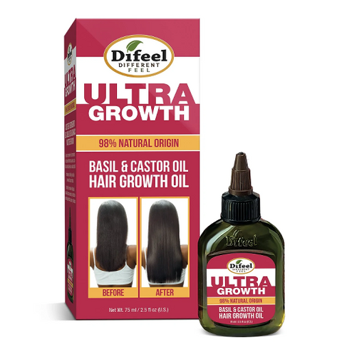 Ultra Growth Hair Oil w/Basil & Castor Oil 2.5oz by DIFEEL
