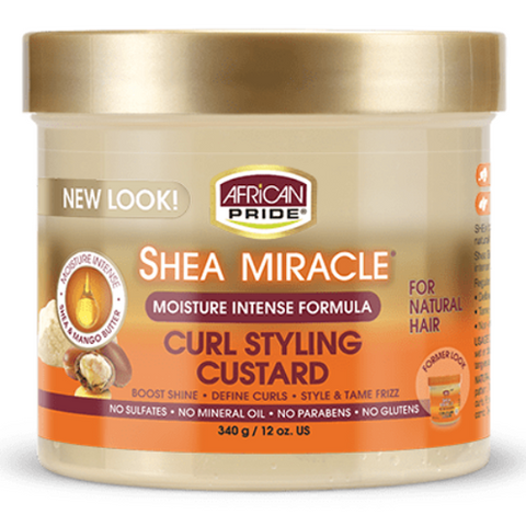 SHEA MIRACLE Curl Styling Custard 12oz by AFRICAN PRIDE