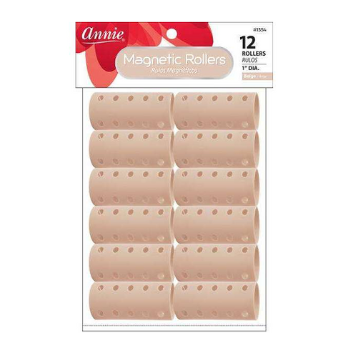 Magnetic Rollers 1" 12ct Beige by ANNIE