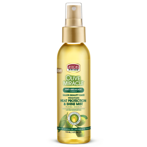 OLIVE MIRACLE Heat Protection & Shine Mist 4oz by AFRICAN PRIDE
