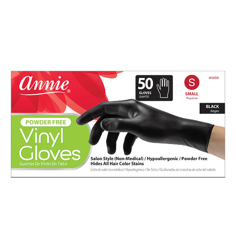 Black Vinyl Gloves - Small 50ct by ANNIE