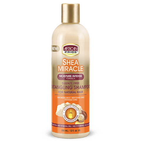 SHEA MIRACLE Sulfate-Free Detangling Shampoo 12oz by AFRICAN PRIDE