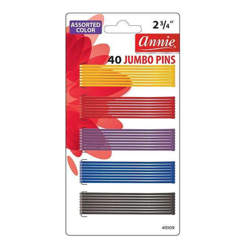 Jumbo Pins 2 3/4" 40ct Assorted Colors by ANNIE