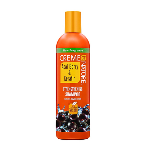 Acai Berry & Keratin Strengthening Shampoo 12oz by CREME OF NATURE