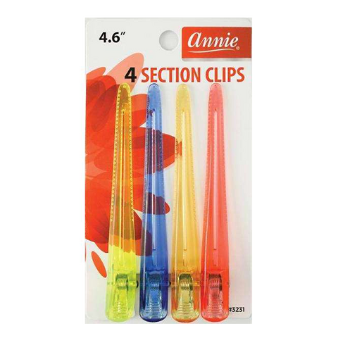 Clear Section Clips 4ct Assorted Colors by ANNIE