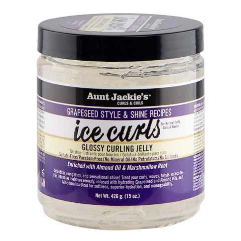 ICE CURLS Grapeseed Glossy Curling Jelly 15oz by AUNT JACKIE'S
