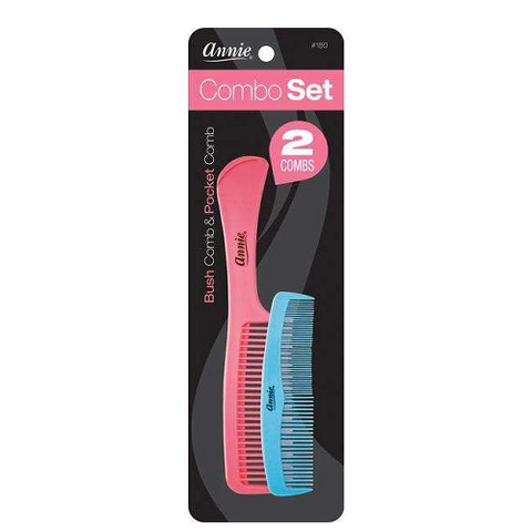 2 Piece Comb Set - Bush Comb & Pocket Comb by ANNIE