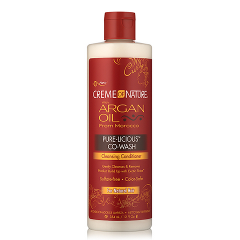 Argan Oil Pure-Licious Co-Wash Cleansing Conditioner 12oz by CREME OF NATURE