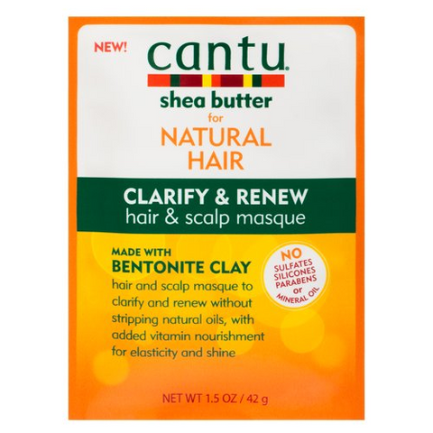 Shea Butter Bentonite Clay Clarify & Renew Masque Packet 1.5oz by CANTU
