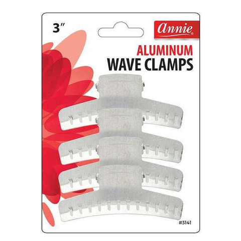 Aluminum Wave Clamps 3" 4ct by ANNIE