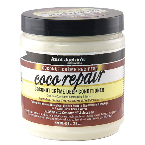 COCO REPAIR Coconut Crème Deep Conditioner 15oz by AUNT JACKIE'S