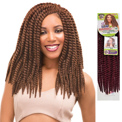 2X SLIM MAMBO TWIST Crochet Braid 18" by Janet Collection