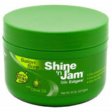 Shine 'n Jam Silk Edges Gel with Olive Oil Extra Hold by Ampro